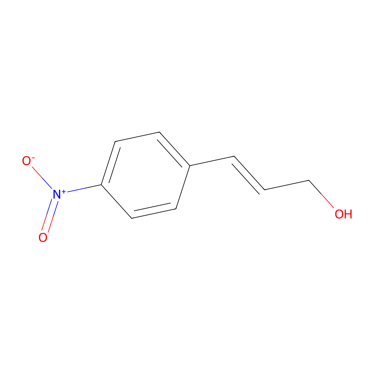 2-Propen-1-ol, 3-(4-nitrophenyl)- molecular structure, CAS 1504-63-8