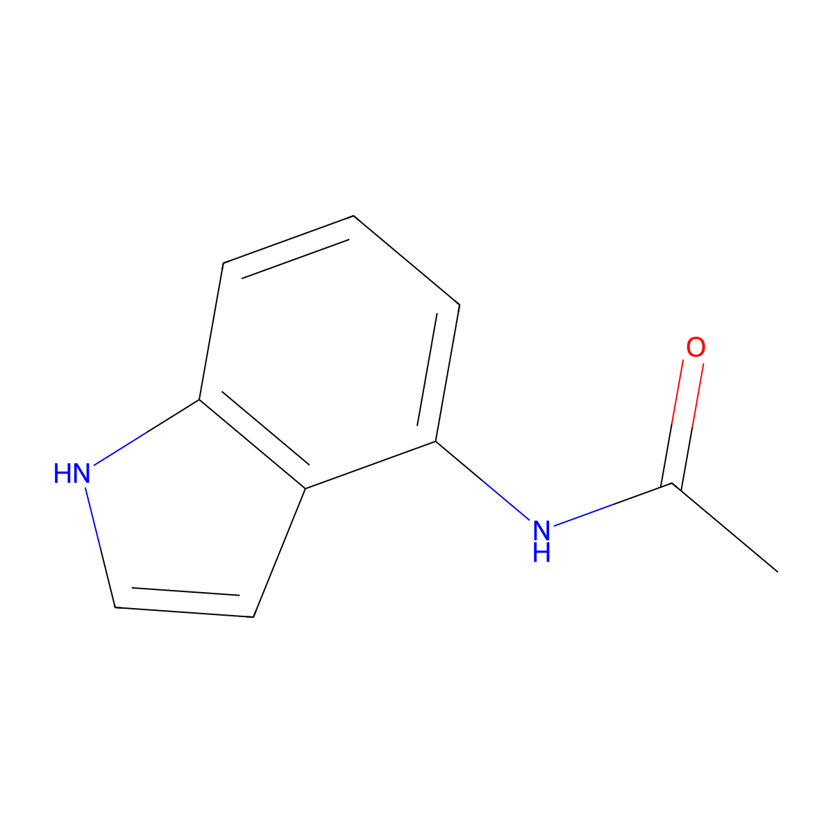 N-(1H-indol-4-yl)acetamide molecular structure, CAS 15040-81-0