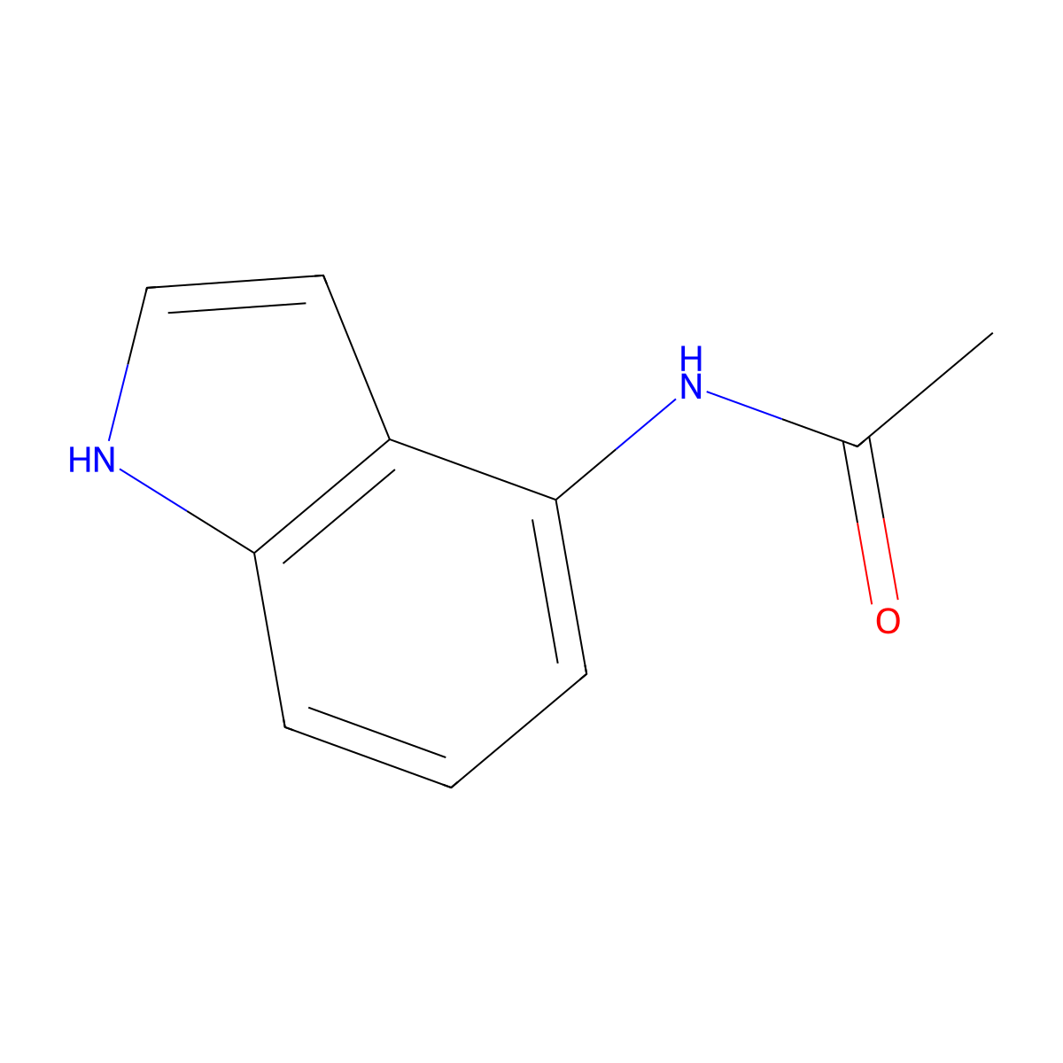 N-(1H-indol-4-yl)acetamide molecular structure, CAS 15040-81-0