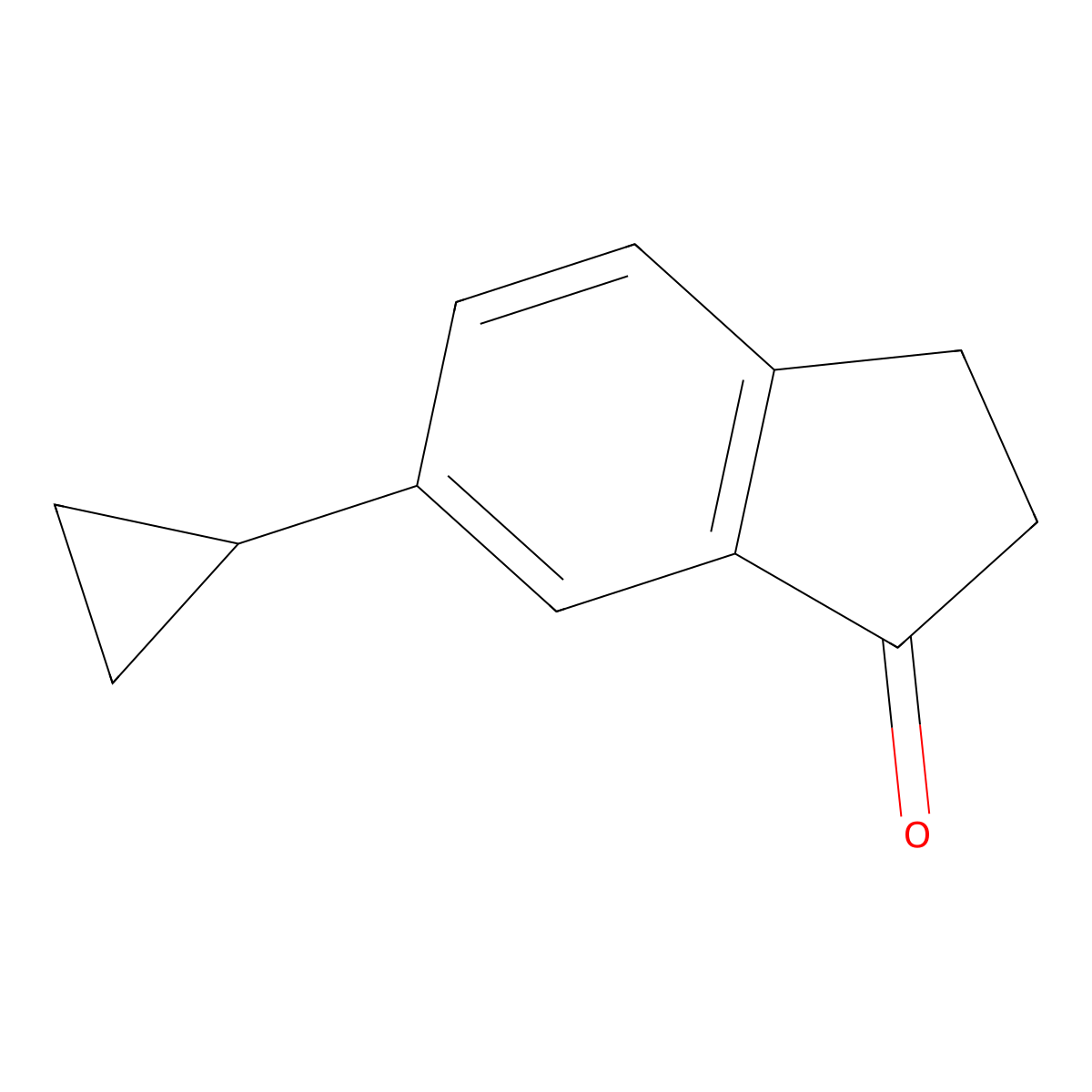 6-cyclopropyl-2,3-dihydro-1H-inden-1-one molecular structure, CAS 1504005-66-6