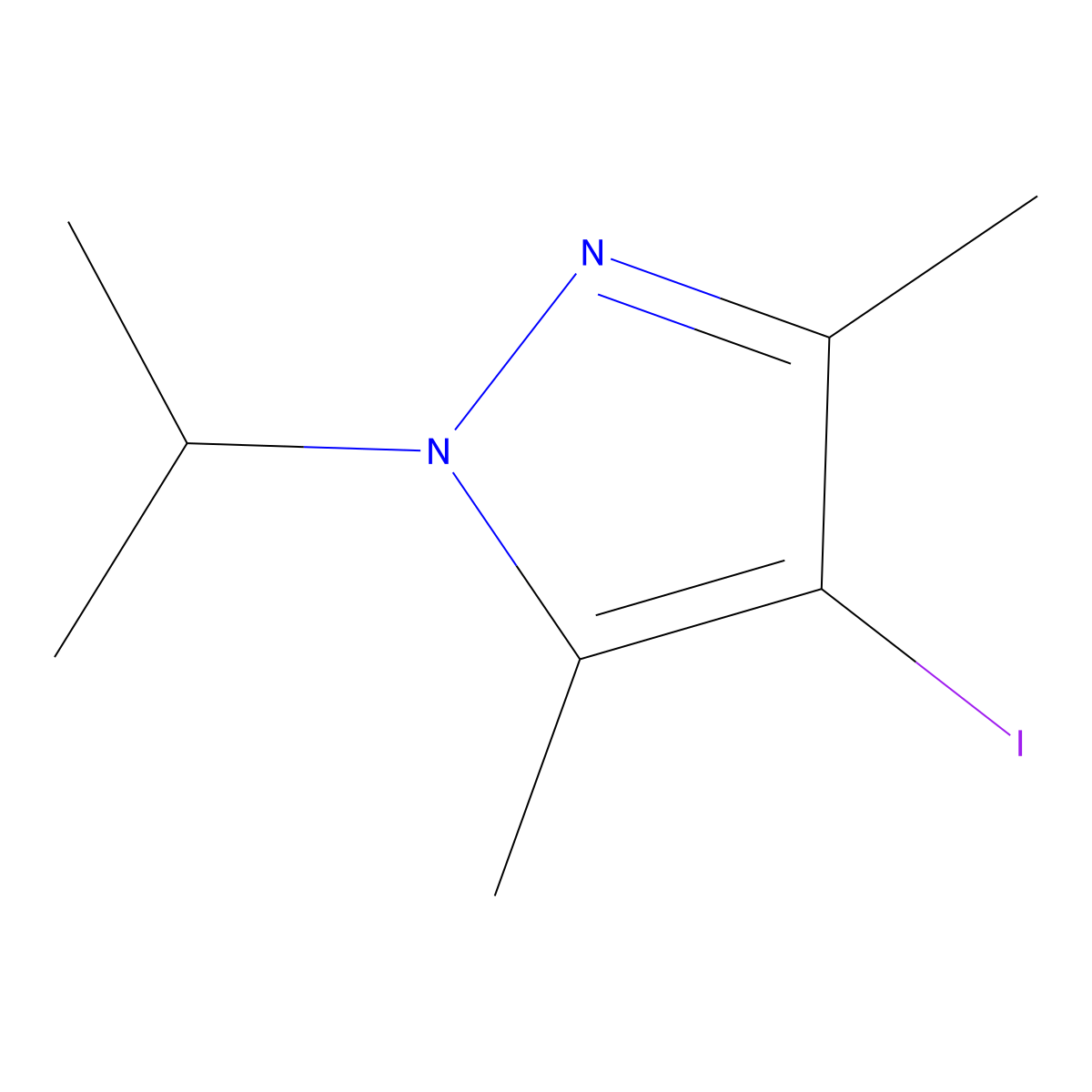 4-iodo-3,5-dimethyl-1-(propan-2-yl)-1H-pyrazole molecular structure, CAS 1504013-69-7