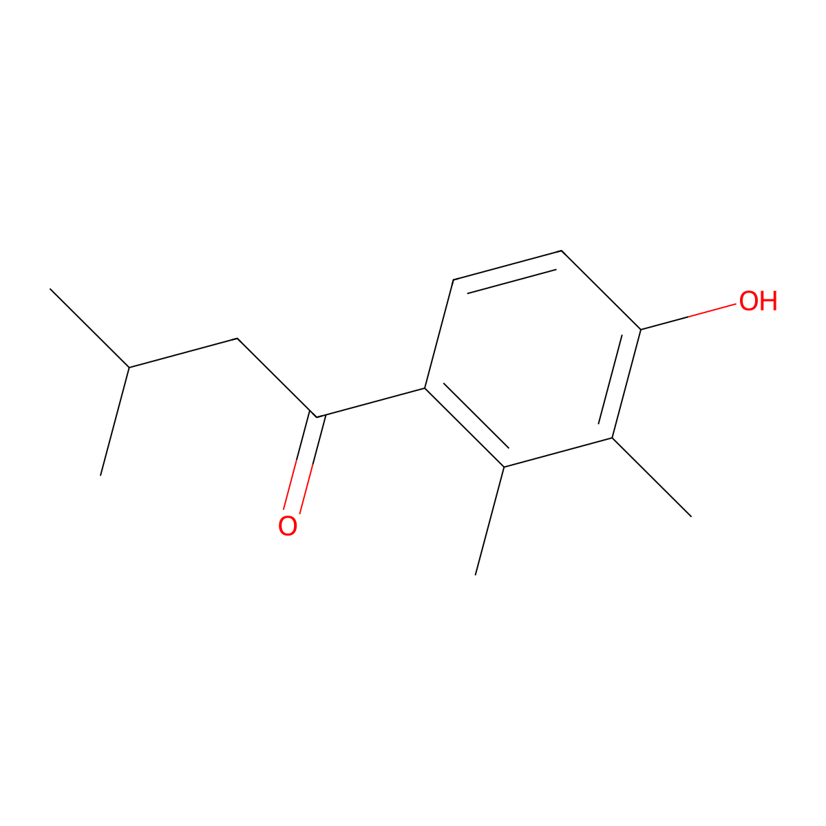 1-(4-Hydroxy-2,3-dimethylphenyl)-3-methylbutan-1-one molecular structure, CAS 1504024-80-9