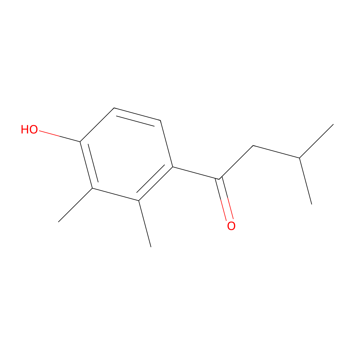 1-(4-Hydroxy-2,3-dimethylphenyl)-3-methylbutan-1-one molecular structure, CAS 1504024-80-9