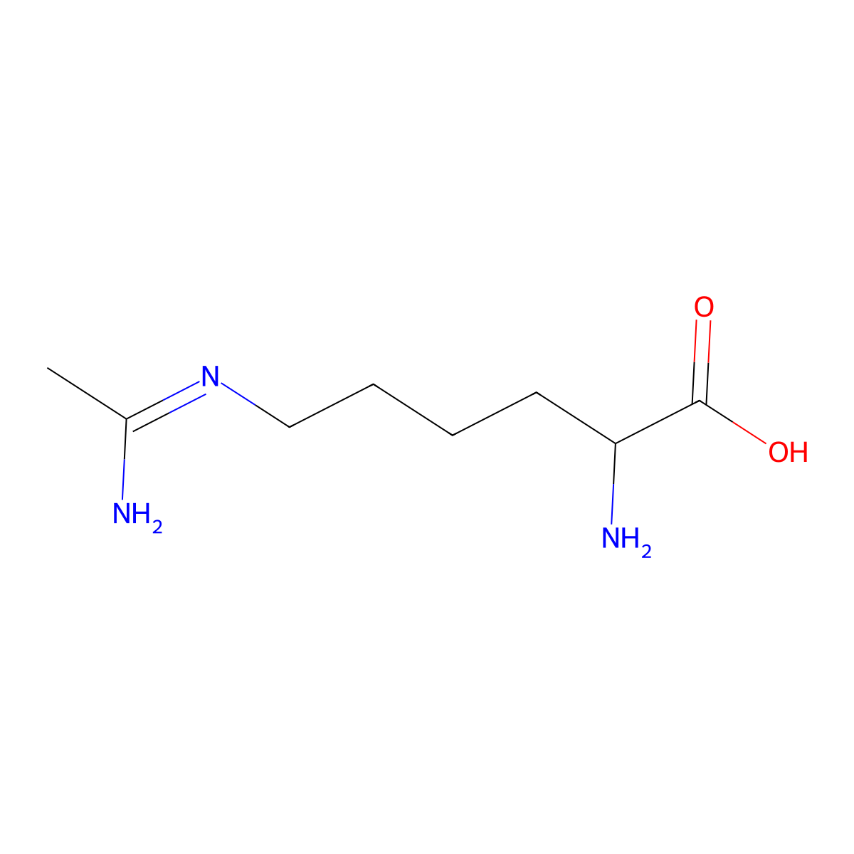 N-Iminoethyl-L-lysine molecular structure, CAS 150403-89-7