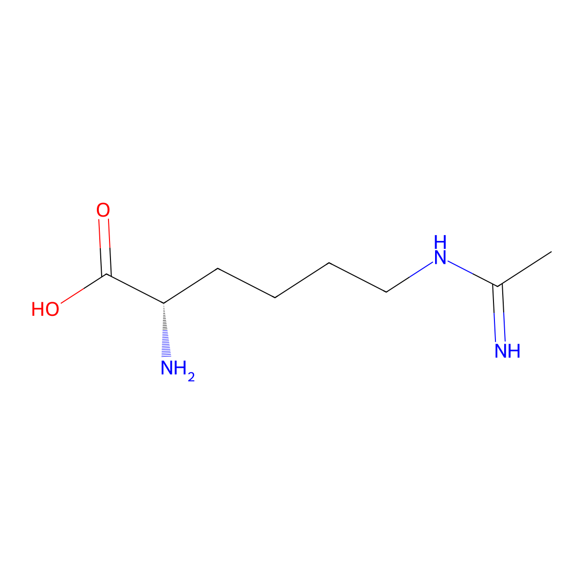 N-Iminoethyl-L-lysine molecular structure, CAS 150403-89-7