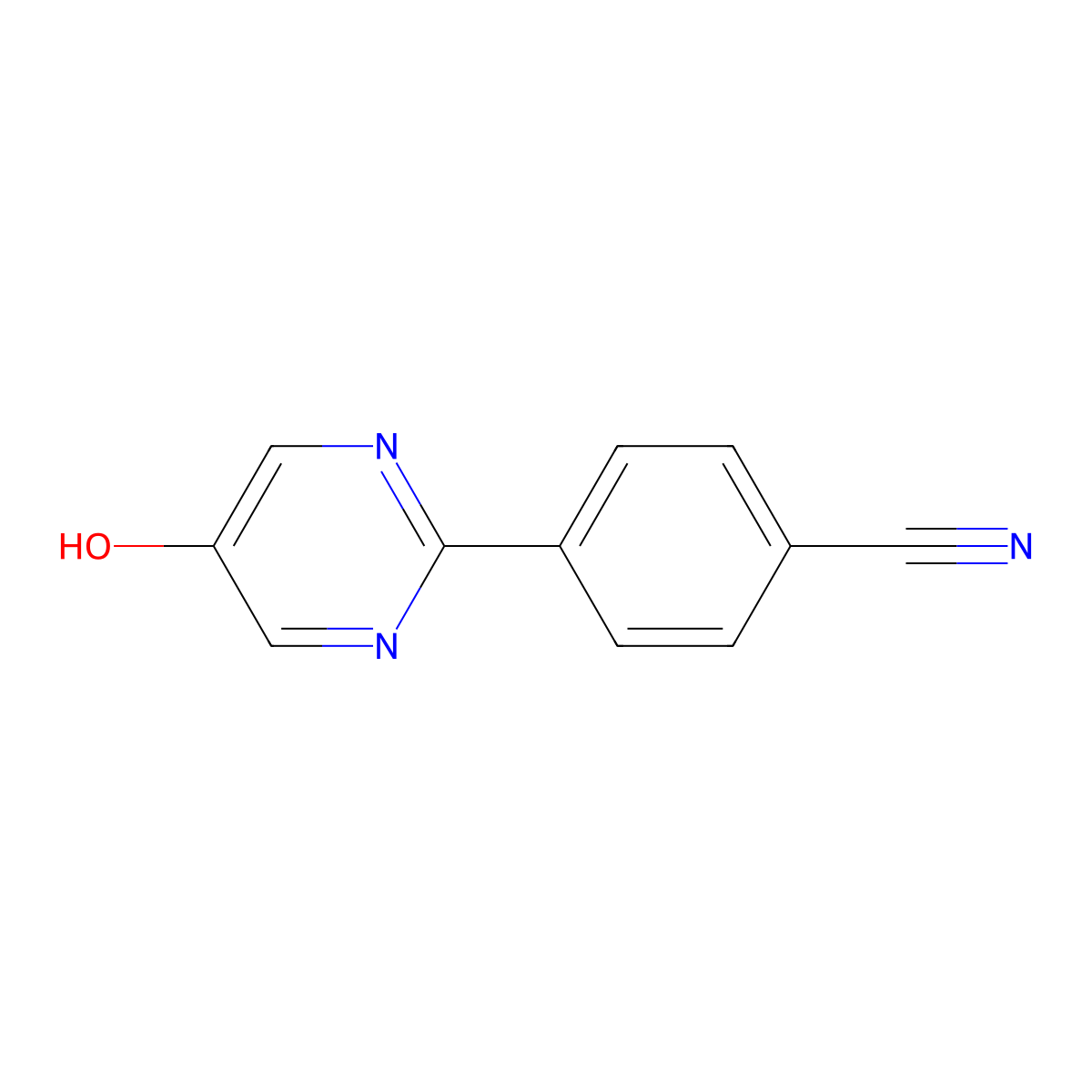 4-(5-Hydroxypyrimidin-2-yl)benzonitrile molecular structure, CAS 150405-59-7