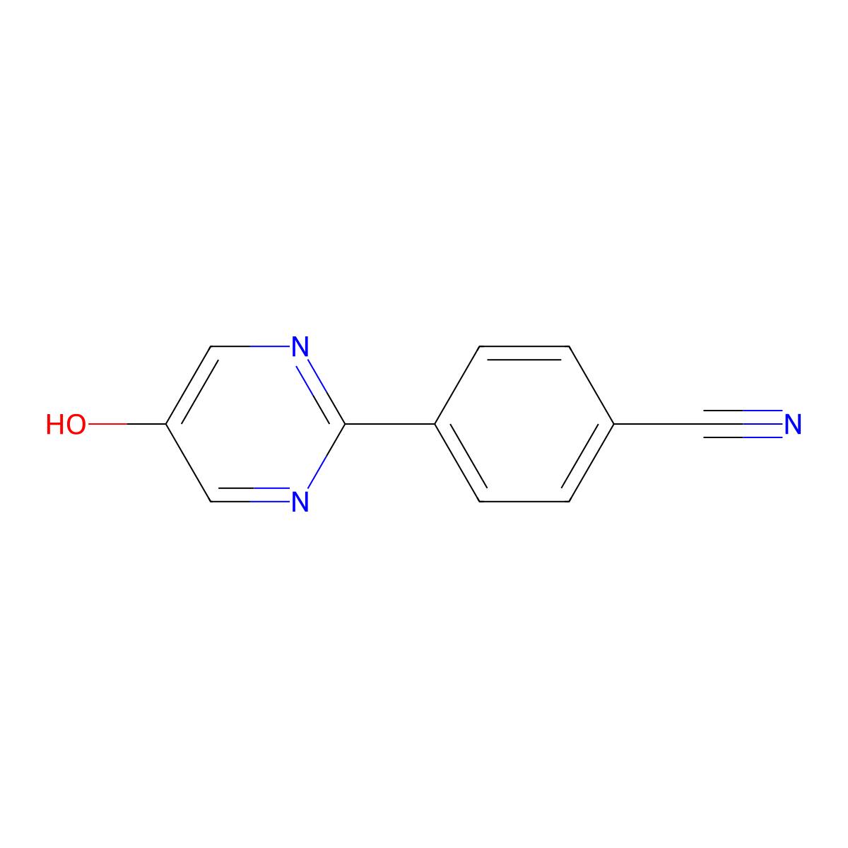 4-(5-Hydroxypyrimidin-2-yl)benzonitrile molecular structure, CAS 150405-59-7