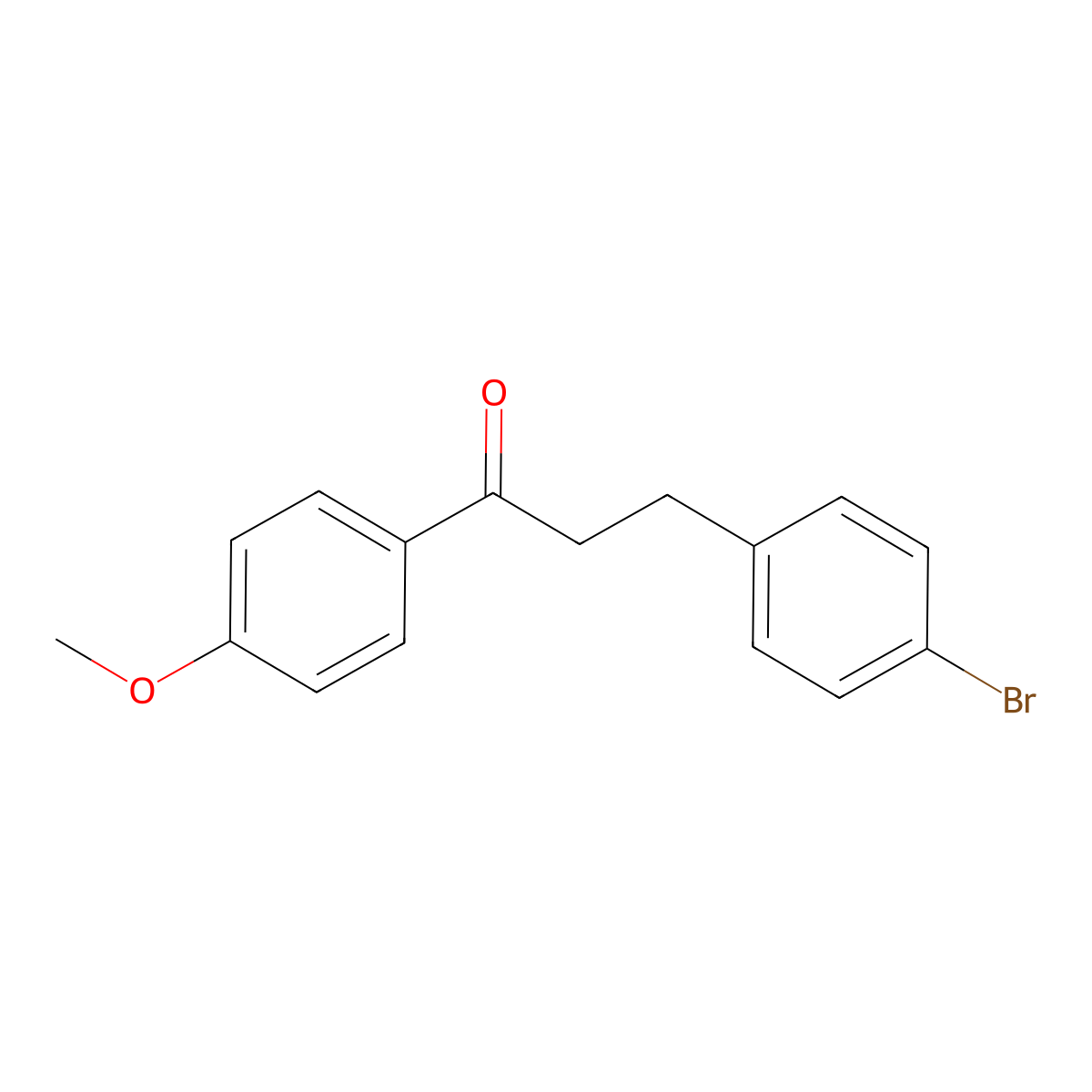 3-(4-Bromophenyl)-1-(4-methoxyphenyl)propan-1-one molecular structure, CAS 150405-65-5