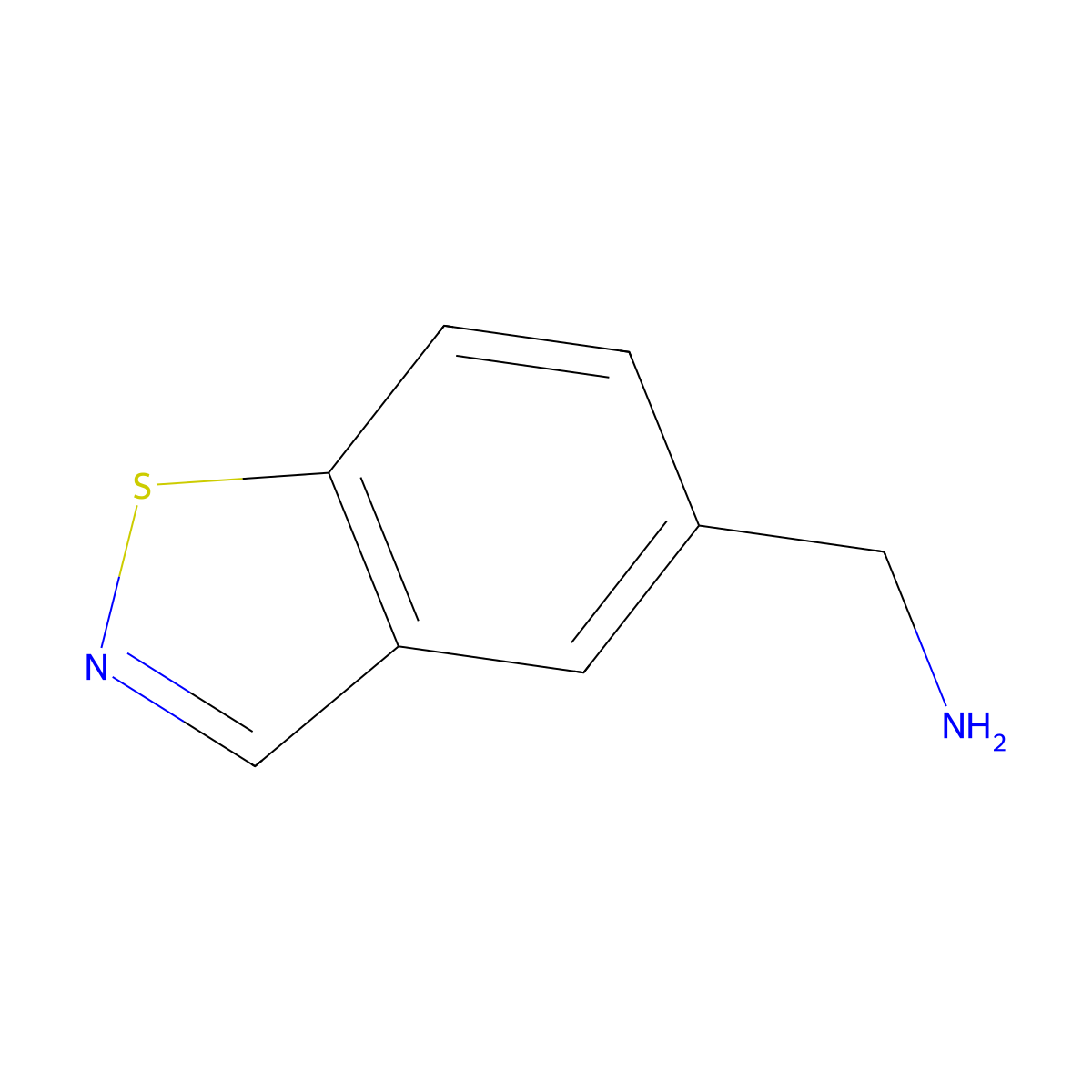 Benzo[d]isothiazol-5-ylmethanamine molecular structure, CAS 1504051-20-0