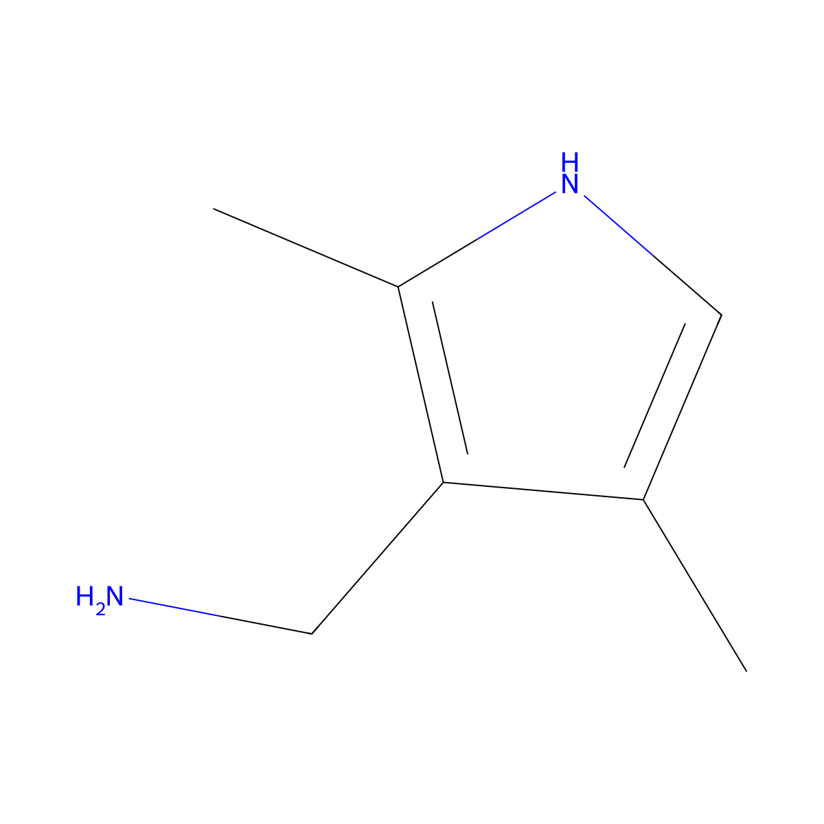 (2,4-dimethyl-1H-pyrrol-3-yl)methanamine molecular structure, CAS 1504058-02-9