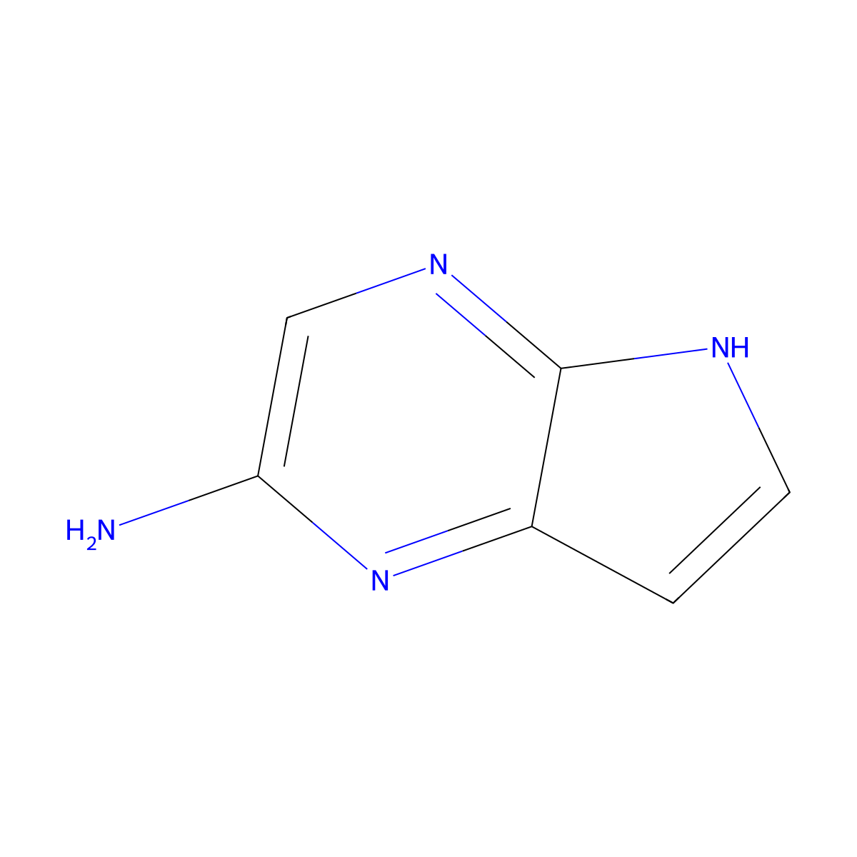 5H-pyrrolo[2,3-b]pyrazin-2-amine molecular structure, CAS 1504066-86-7