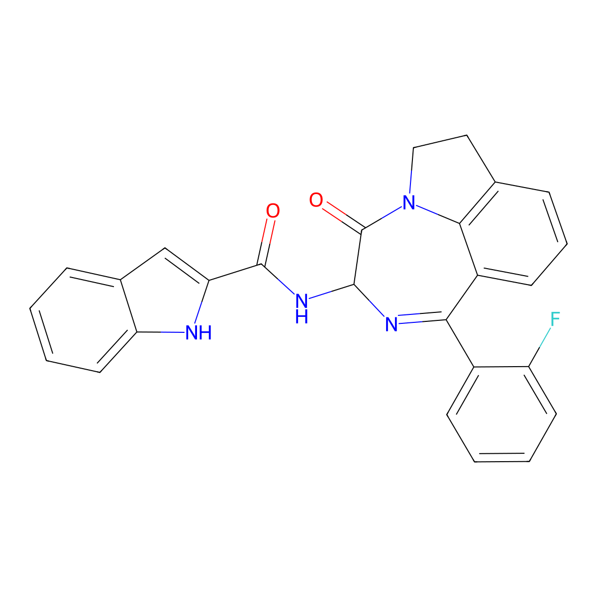 Pranazepide molecular structure, CAS 150408-73-4