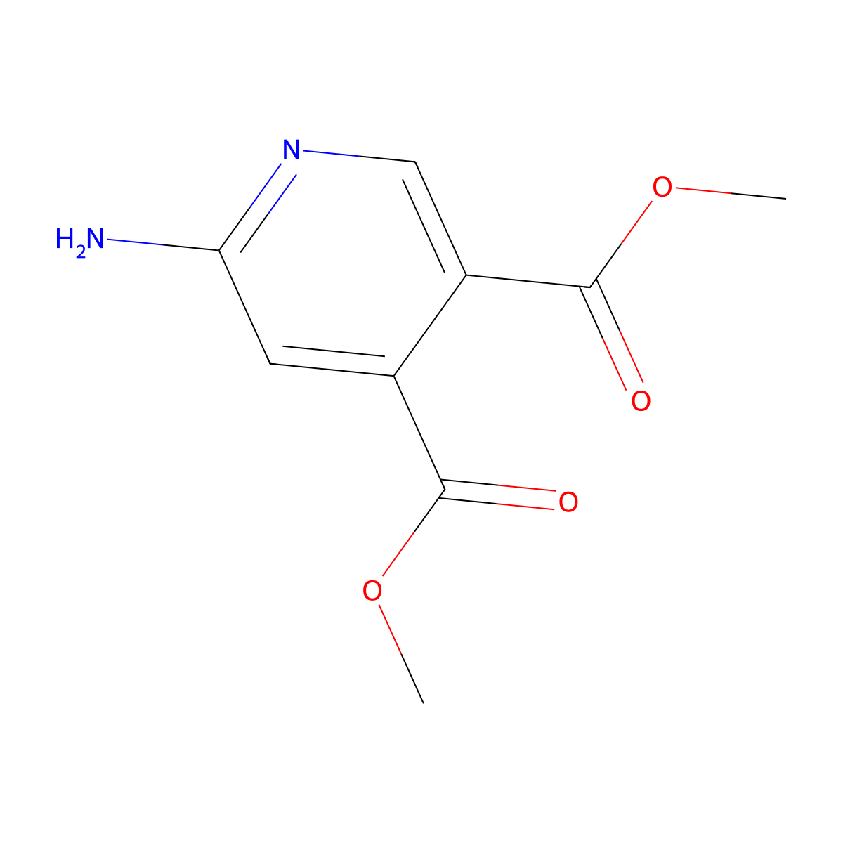 Dimethyl 6-aminopyridine-3,4-dicarboxylate molecular structure, CAS 1504093-94-0