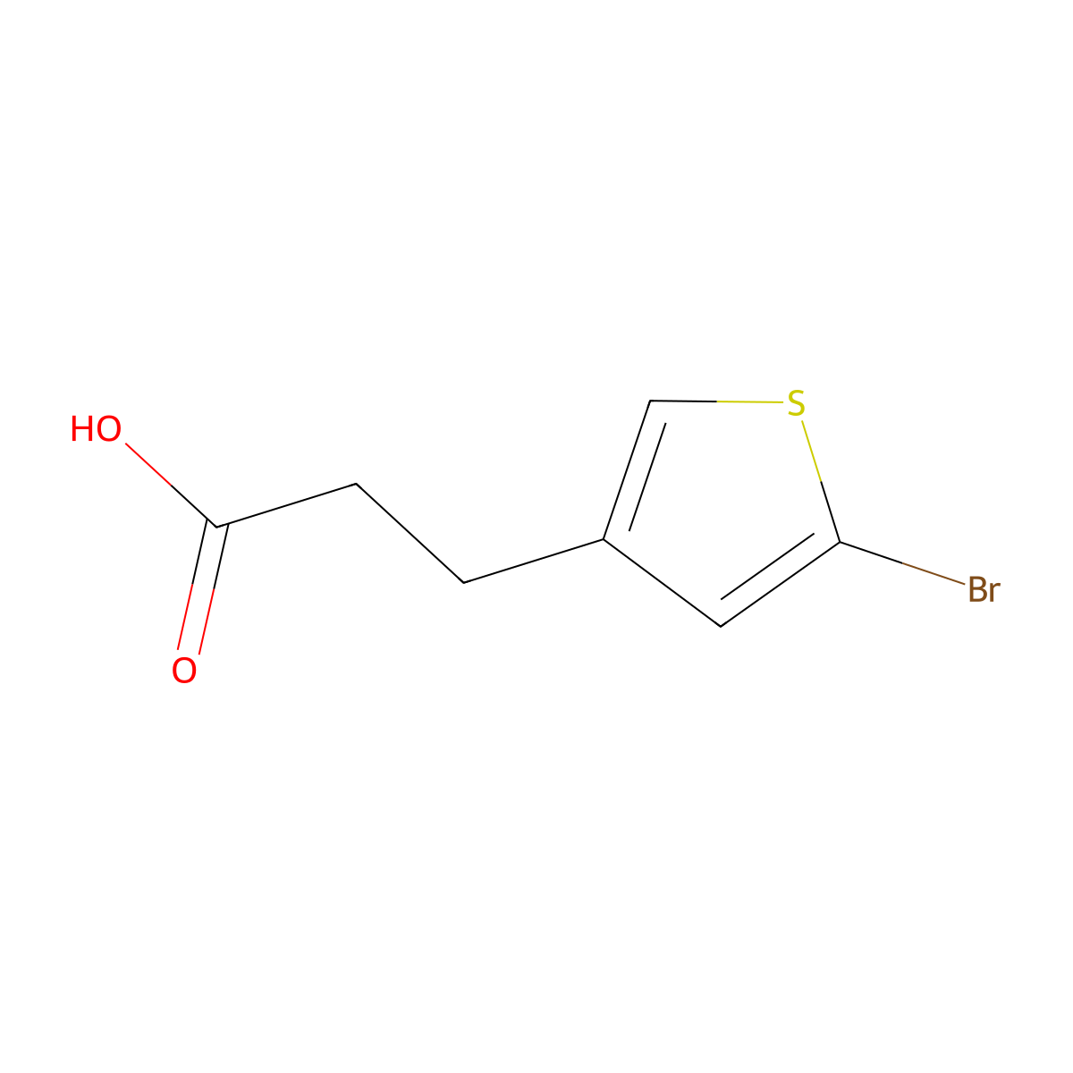 3-(5-Bromothiophen-3-yl)propanoic acid molecular structure, CAS 1504095-39-9