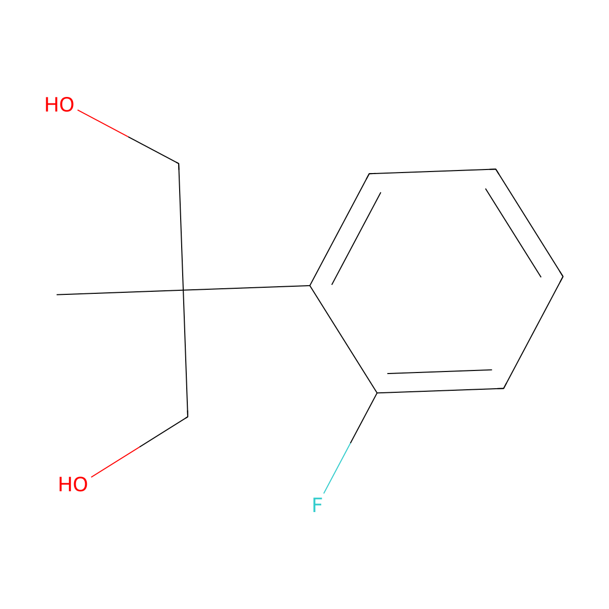 2-(2-Fluorophenyl)-2-methylpropane-1,3-diol molecular structure, CAS 1504111-66-3