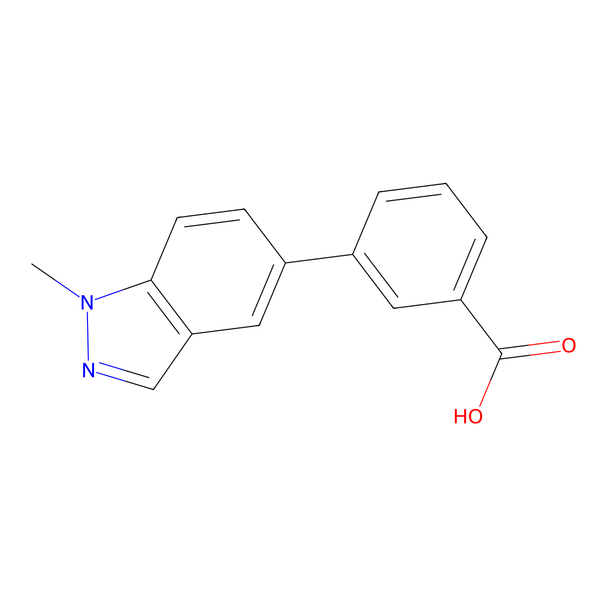 3-(1-Methylindazol-5-yl)benzoicacid molecular structure, CAS 1504111-79-8