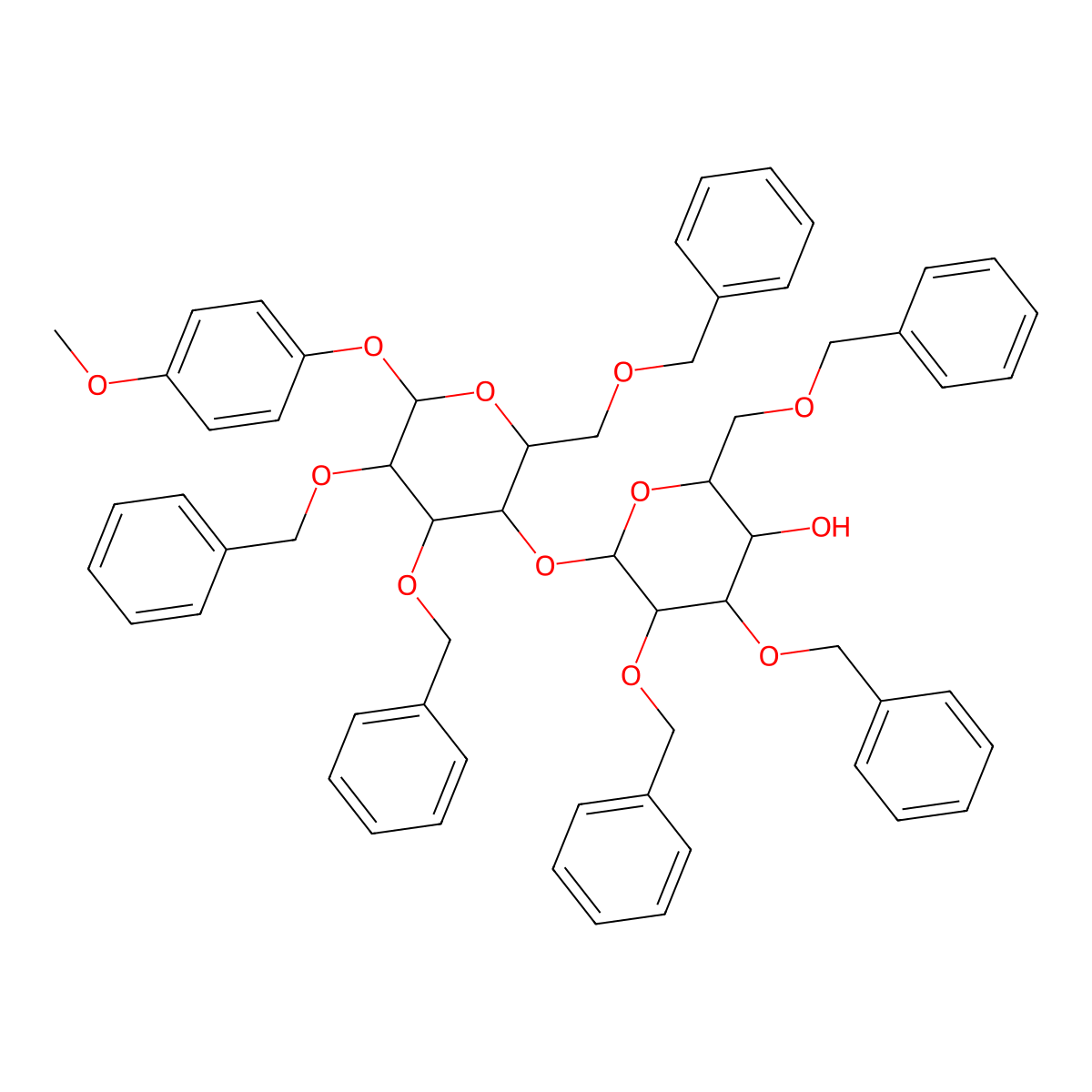 Gal[236Bn]beta(1-4)Glc[236Bn]-beta-MP molecular structure, CAS 150412-81-0