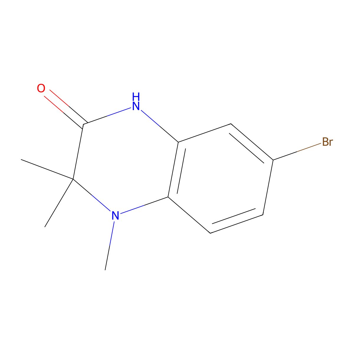 7-Bromo-3,3,4-trimethyl-1,2,3,4-tetrahydroquinoxalin-2-one molecular structure, CAS 1504123-28-7