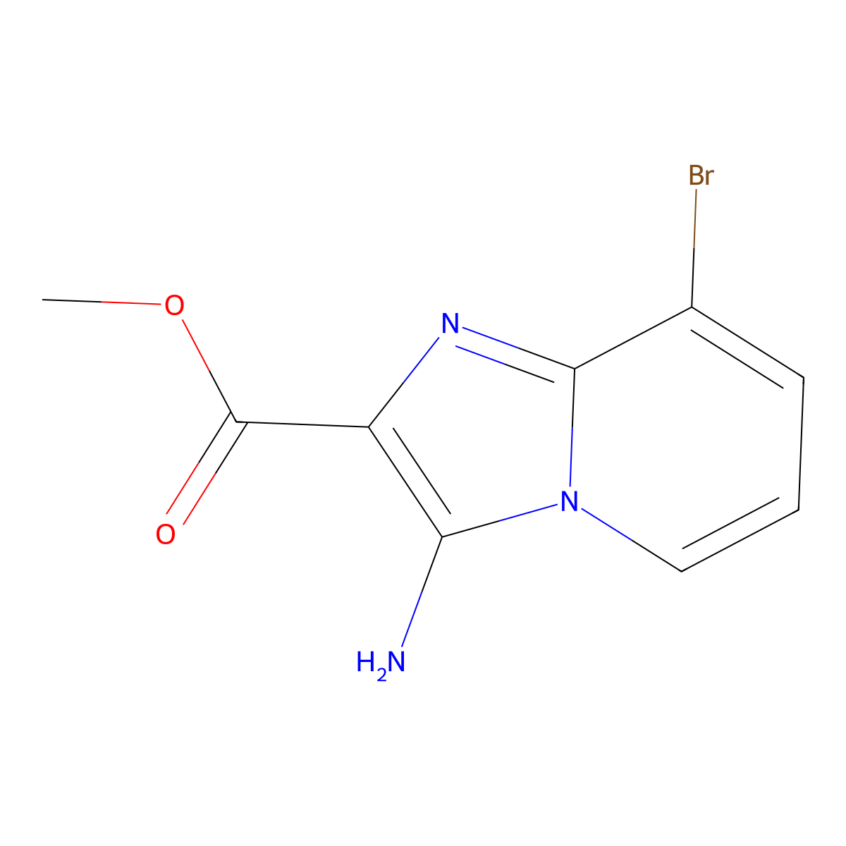 Methyl 3-amino-8-bromoimidazo[1,2-a]pyridine-2-carboxylate molecular structure, CAS 1504132-85-7