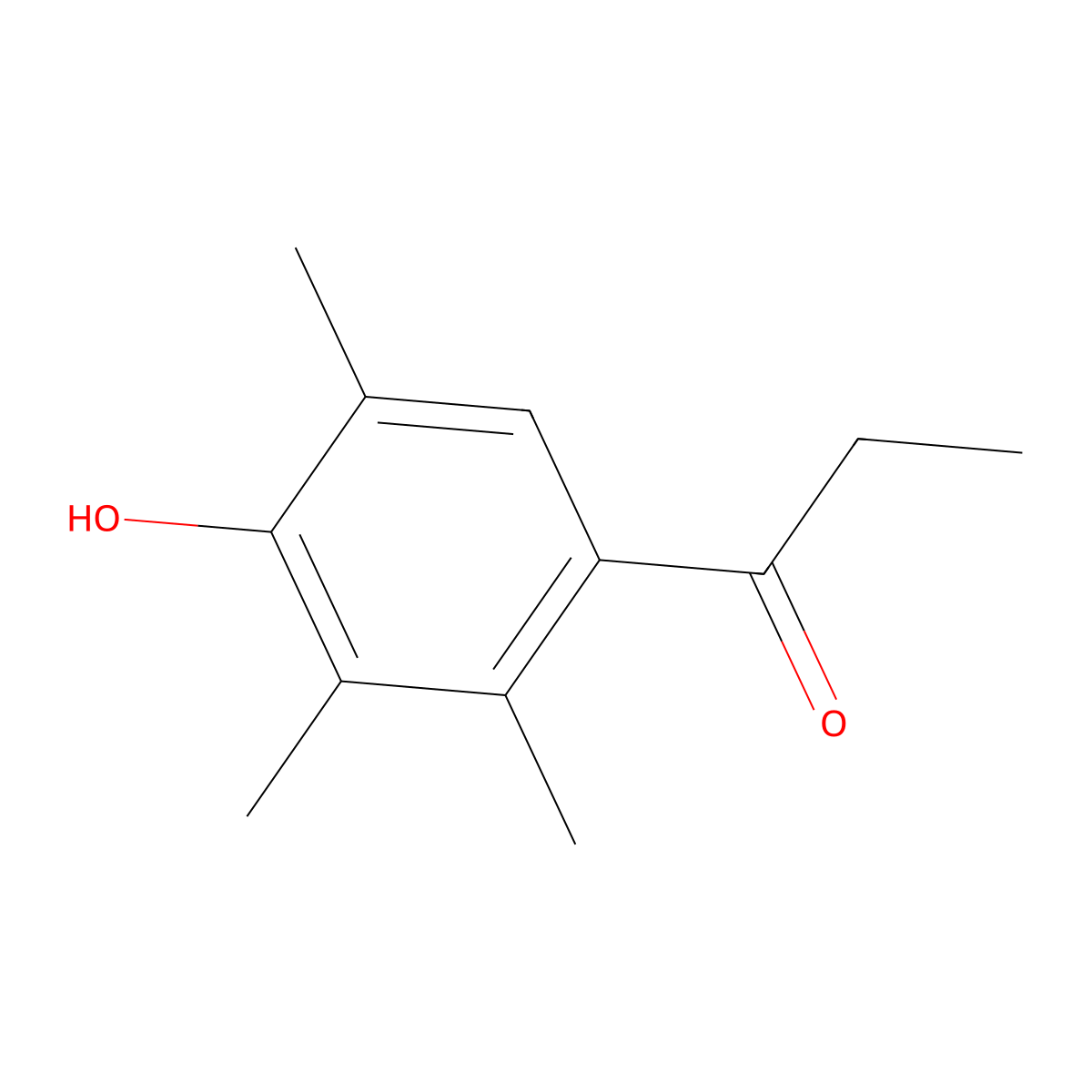 1-(4-Hydroxy-2,3,5-trimethylphenyl)propan-1-one molecular structure, CAS 1504142-12-4