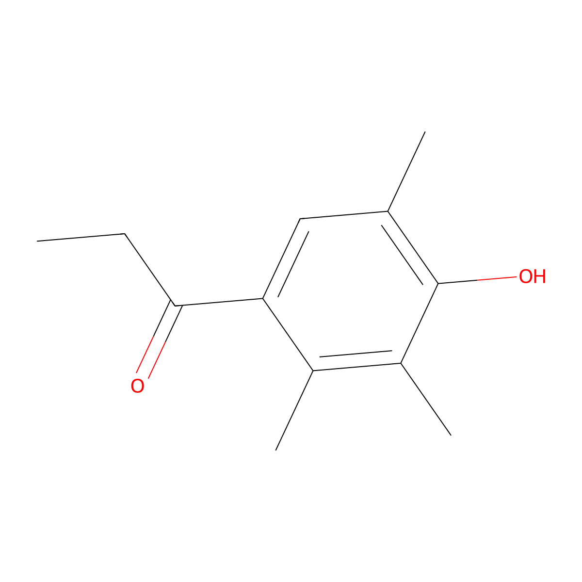 1-(4-Hydroxy-2,3,5-trimethylphenyl)propan-1-one molecular structure, CAS 1504142-12-4