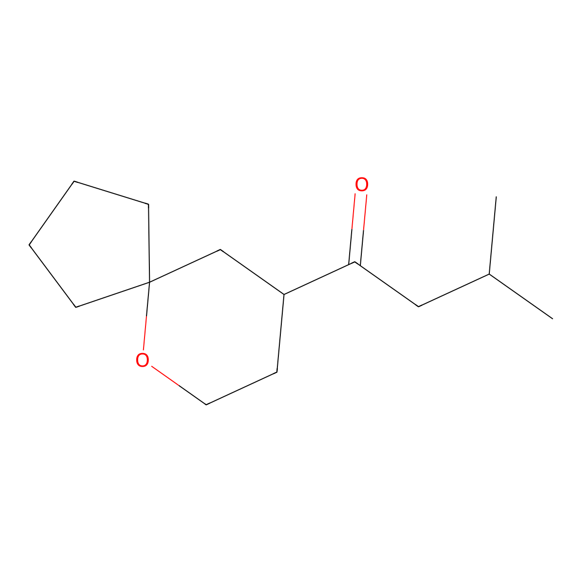 3-Methyl-1-(6-oxaspiro[4.5]decan-9-yl)butan-1-one molecular structure, CAS 1504153-19-8