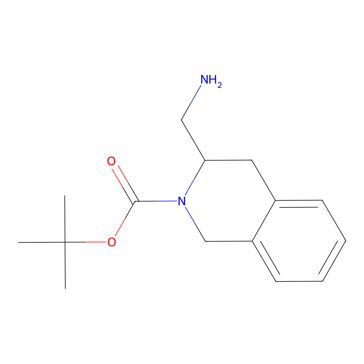 (R)-3-Aminomethyl-2-boc-3,4-dihydro-1H-isoquinoline molecular structure, CAS 150417-18-8