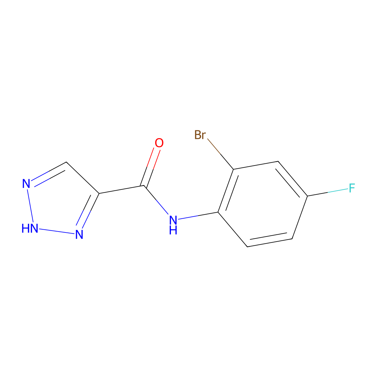 N-(2-bromo-4-fluorophenyl)-1H-1,2,3-triazole-5-carboxamide molecular structure, CAS 1504184-04-6