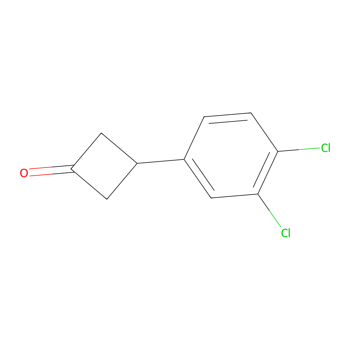 3-(3,4-Dichlorophenyl)cyclobutan-1-one molecular structure, CAS 1504192-05-5
