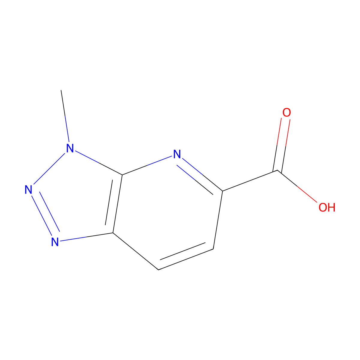 3-methyl-3H-[1,2,3]triazolo[4,5-b]pyridine-5-carboxylic acid molecular structure, CAS 1504192-38-4