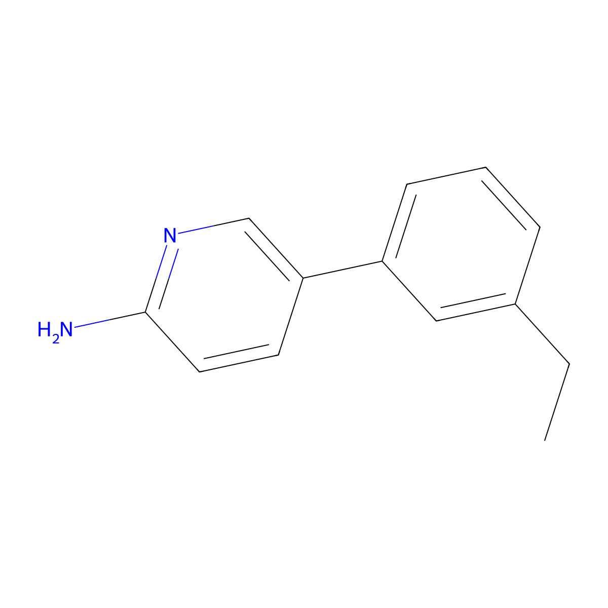 5-(3-Ethylphenyl)pyridin-2-amine molecular structure, CAS 1504219-72-0