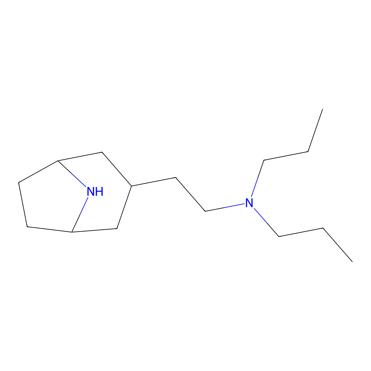 (2-{8-Azabicyclo[3.2.1]octan-3-yl}ethyl)dipropylamine molecular structure, CAS 1504229-22-4