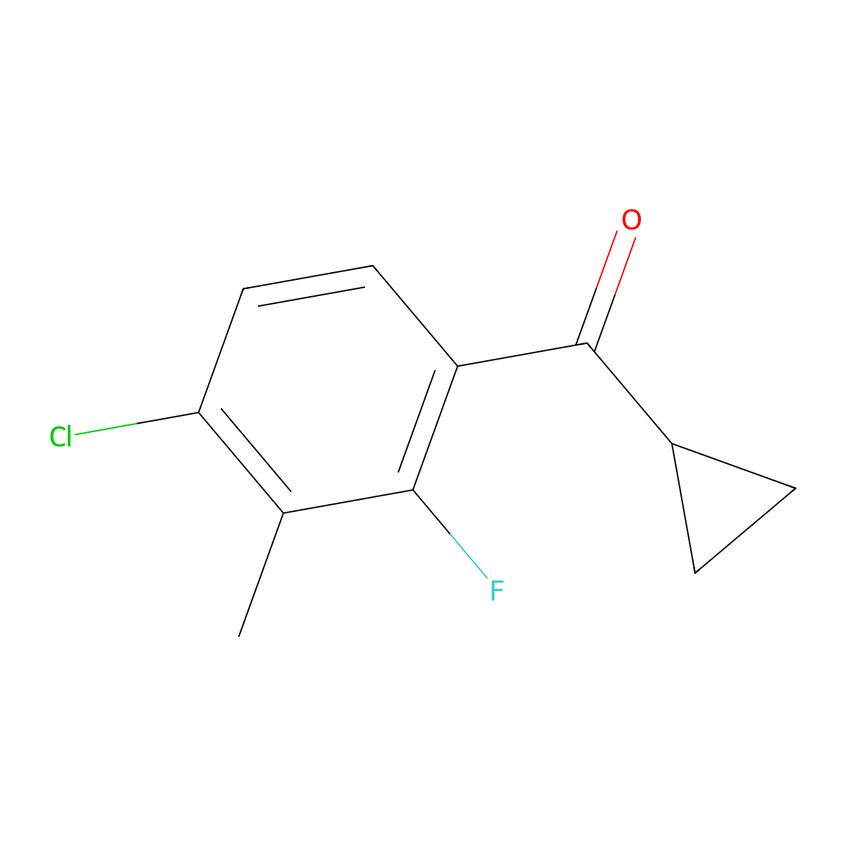 (4-Chloro-2-fluoro-3-methylphenyl)cyclopropylmethanone molecular structure, CAS 1504264-54-3