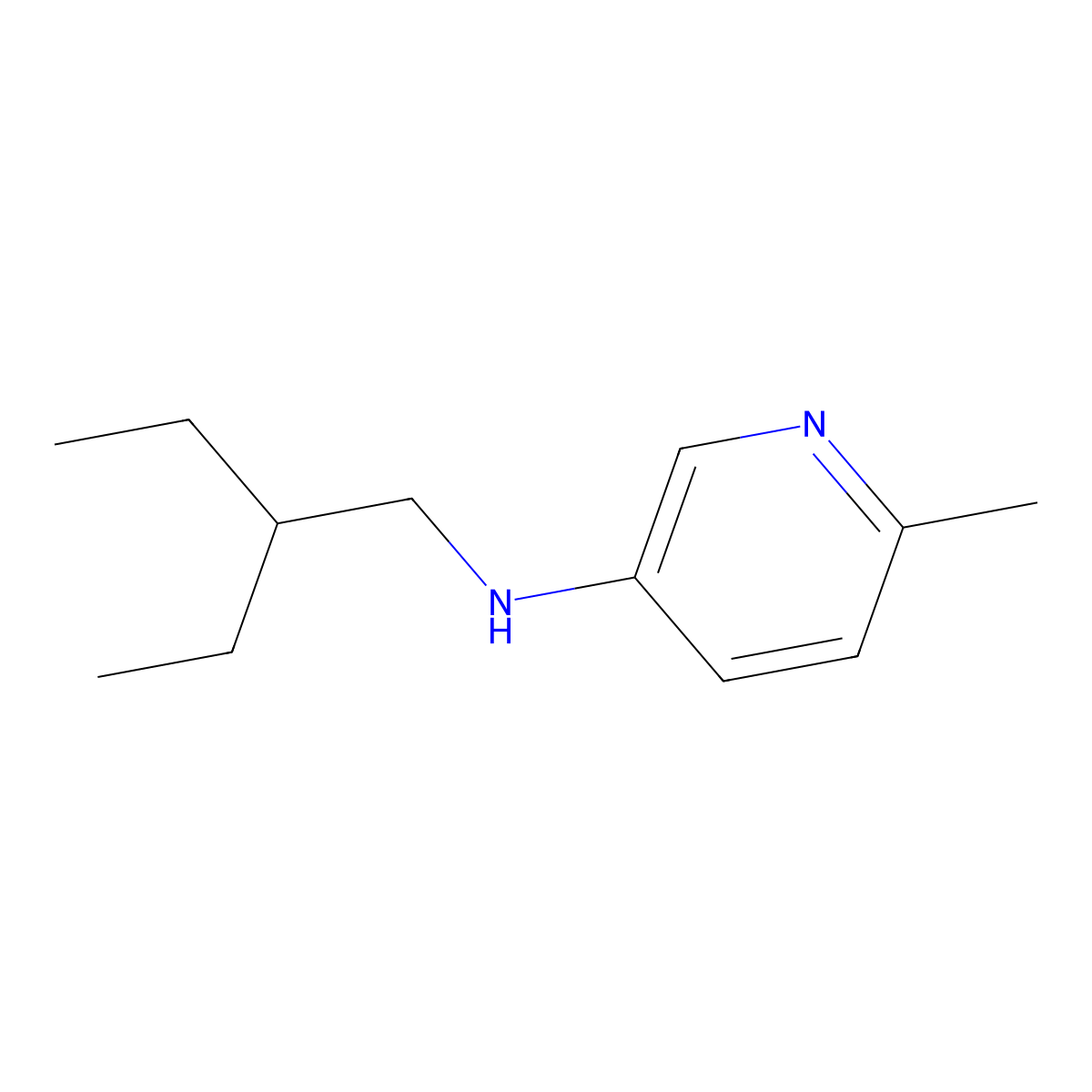 N-(2-Ethylbutyl)-6-methylpyridin-3-amine molecular structure, CAS 1504280-31-2