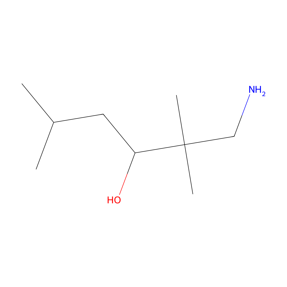 1-Amino-2,2,5-trimethylhexan-3-ol molecular structure, CAS 1504282-47-6