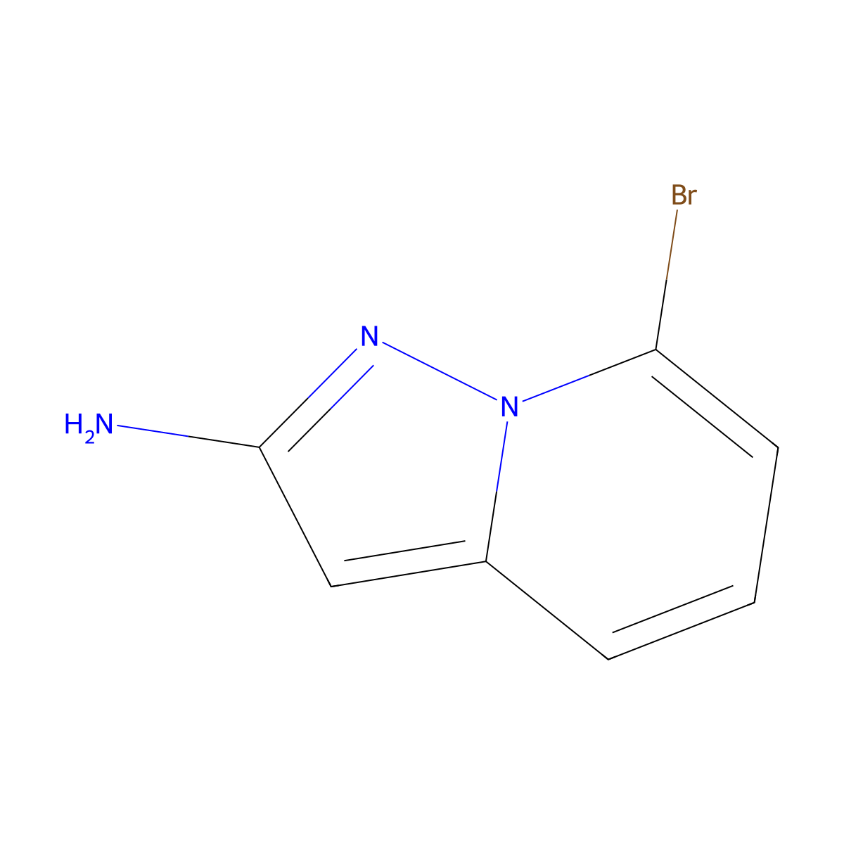 7-Bromopyrazolo[1,5-a]pyridin-2-amine molecular structure, CAS 1504287-12-0
