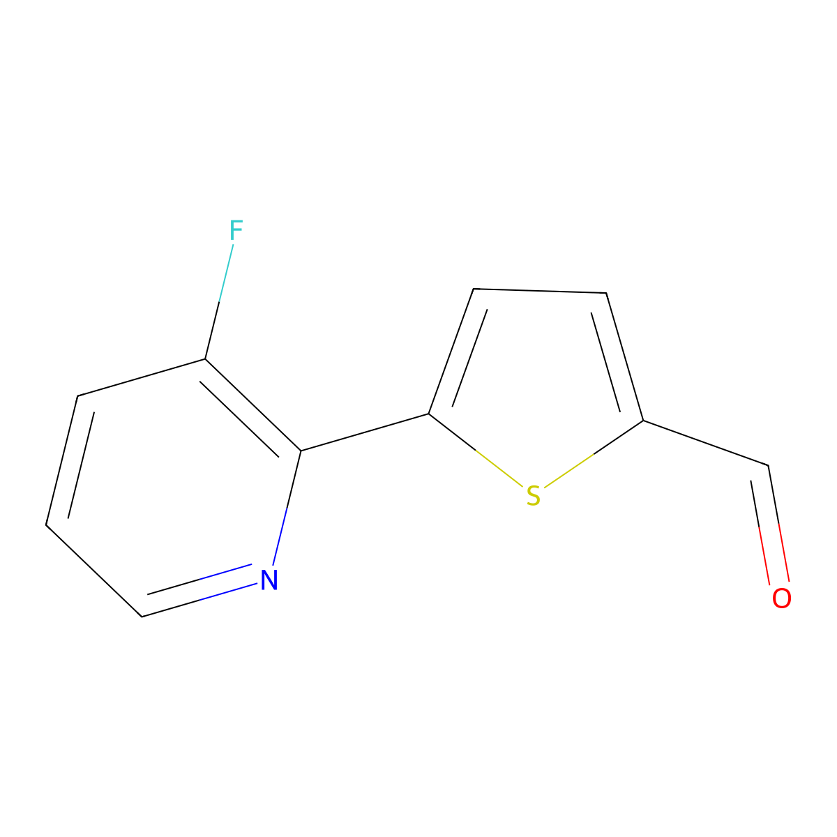 5-(3-Fluoropyridin-2-yl)thiophene-2-carbaldehyde molecular structure, CAS 1504308-11-5