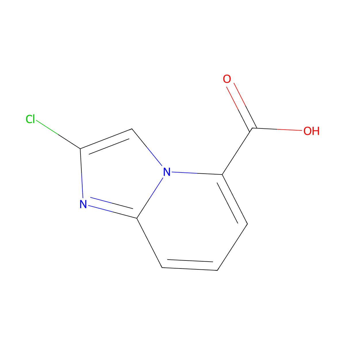 2-Chloroimidazo(1,2-a)pyridine-5-carboxylic acid molecular structure, CAS 1504325-74-9