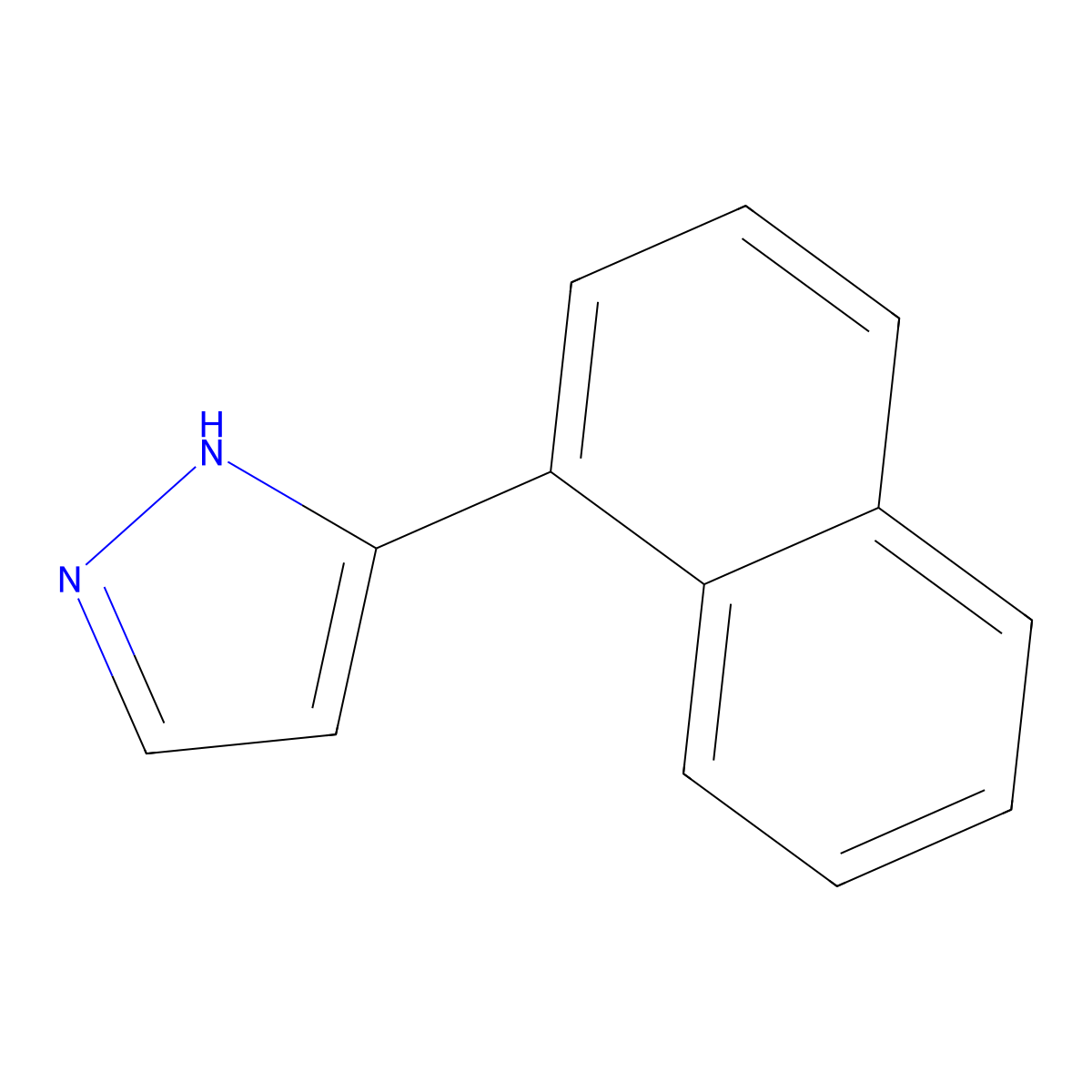 3-(naphthalen-1-yl)-1H-pyrazole molecular structure, CAS 150433-19-5