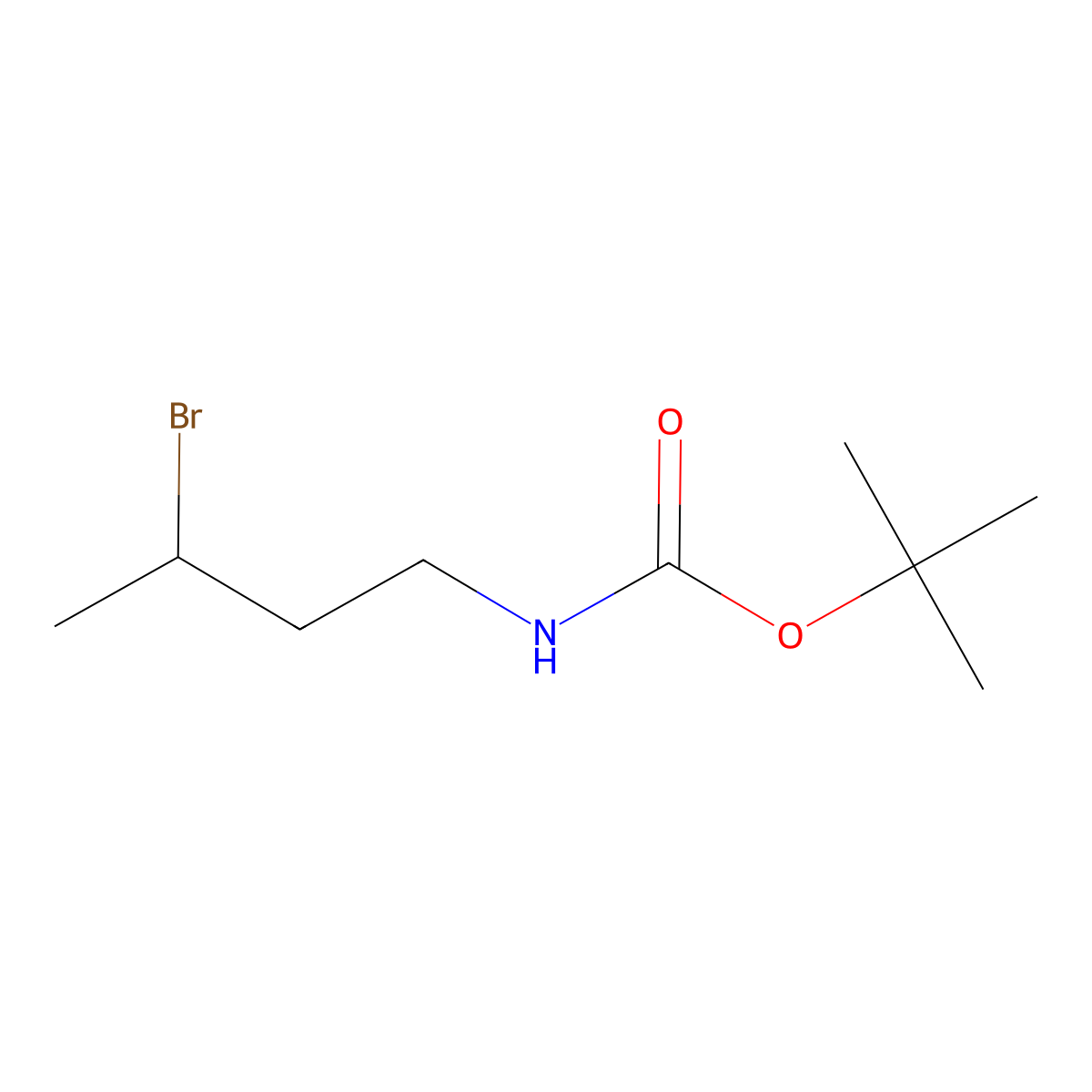 tert-butyl N-(3-bromobutyl)carbamate molecular structure, CAS 1504338-47-9