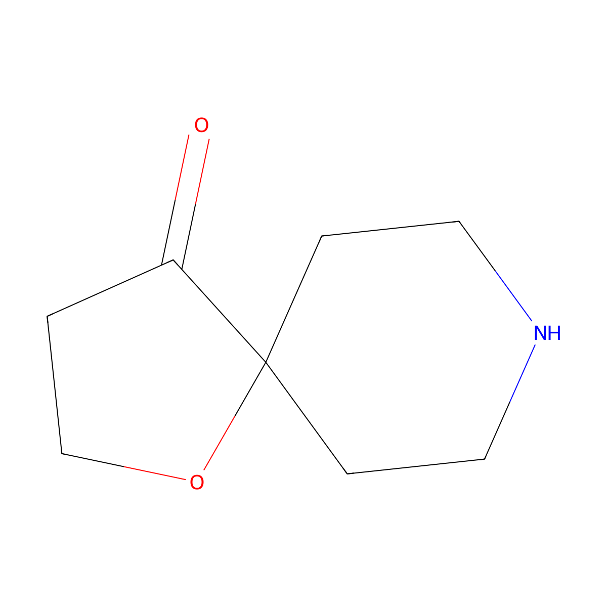 1-Oxa-8-azaspiro[4.5]decan-4-one molecular structure, CAS 1504341-74-5
