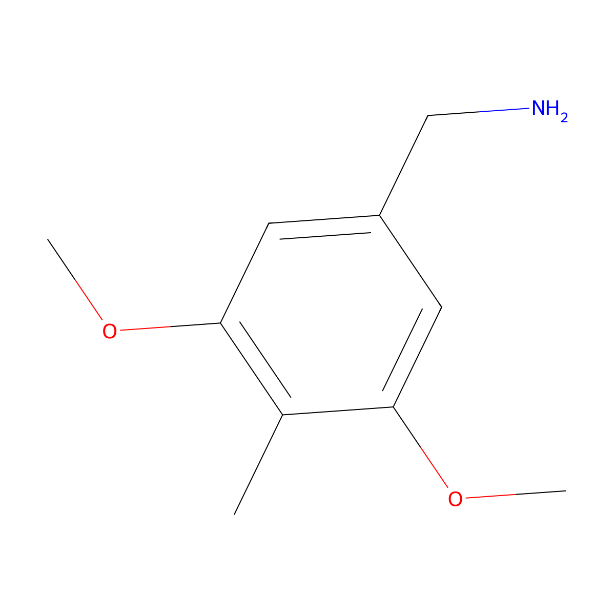 (3,5-Dimethoxy-4-methylphenyl)methanamine molecular structure, CAS 1504352-23-1