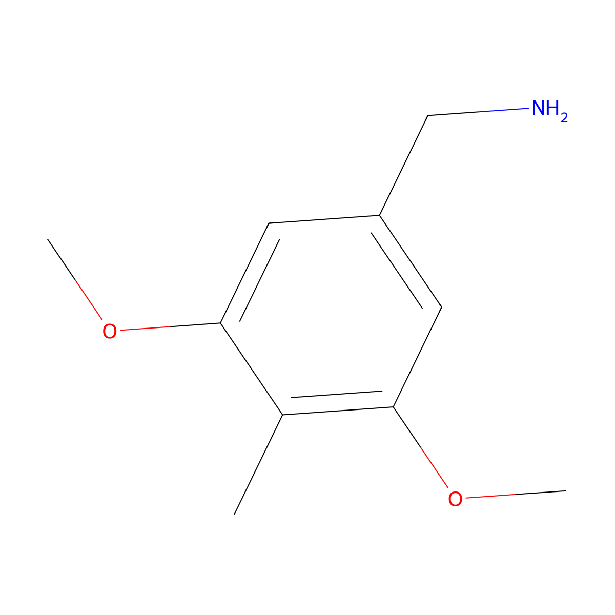 (3,5-Dimethoxy-4-methylphenyl)methanamine molecular structure, CAS 1504352-23-1