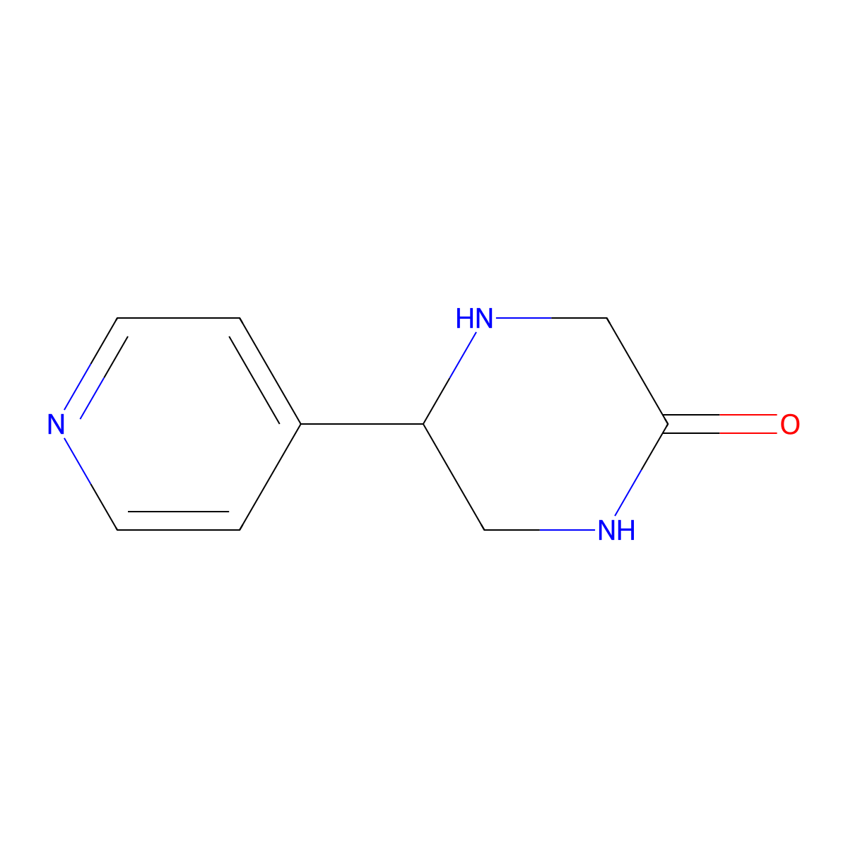 5-(Pyridin-4-YL)piperazin-2-one molecular structure, CAS 1504371-55-4