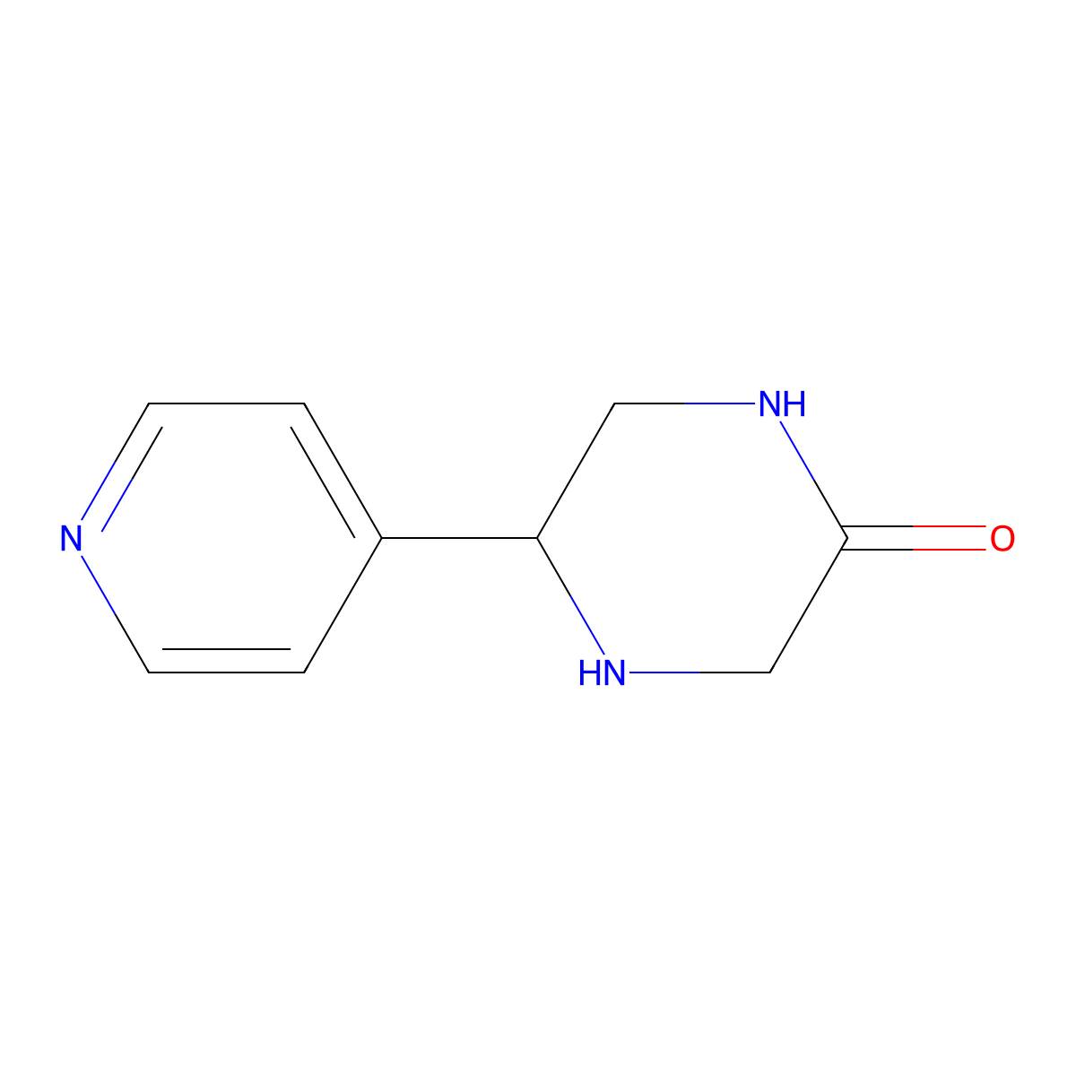 5-(Pyridin-4-YL)piperazin-2-one molecular structure, CAS 1504371-55-4