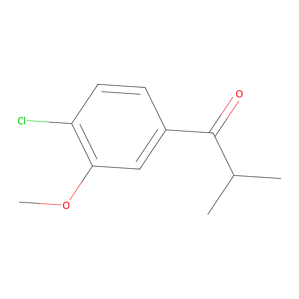 1-(4-Chloro-3-methoxyphenyl)-2-methylpropan-1-one molecular structure, CAS 1504374-01-9