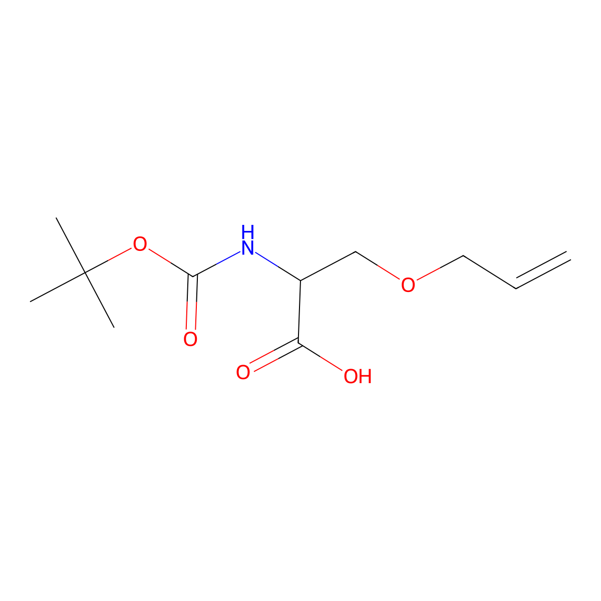 (S)-3-(Allyloxy)-2-((tert-butoxycarbonyl)amino)propanoic acid molecular structure, CAS 150438-78-1