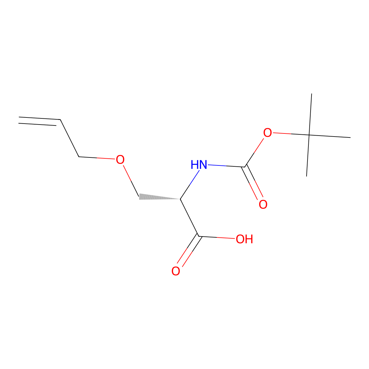 (S)-3-(Allyloxy)-2-((tert-butoxycarbonyl)amino)propanoic acid molecular structure, CAS 150438-78-1