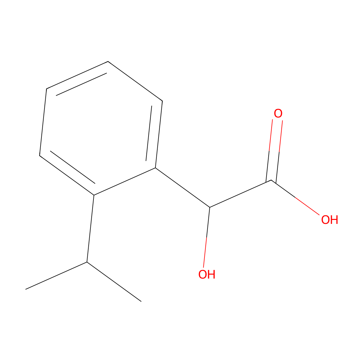 2-Hydroxy-2-[2-(propan-2-yl)phenyl]acetic acid molecular structure, CAS 1504398-13-3