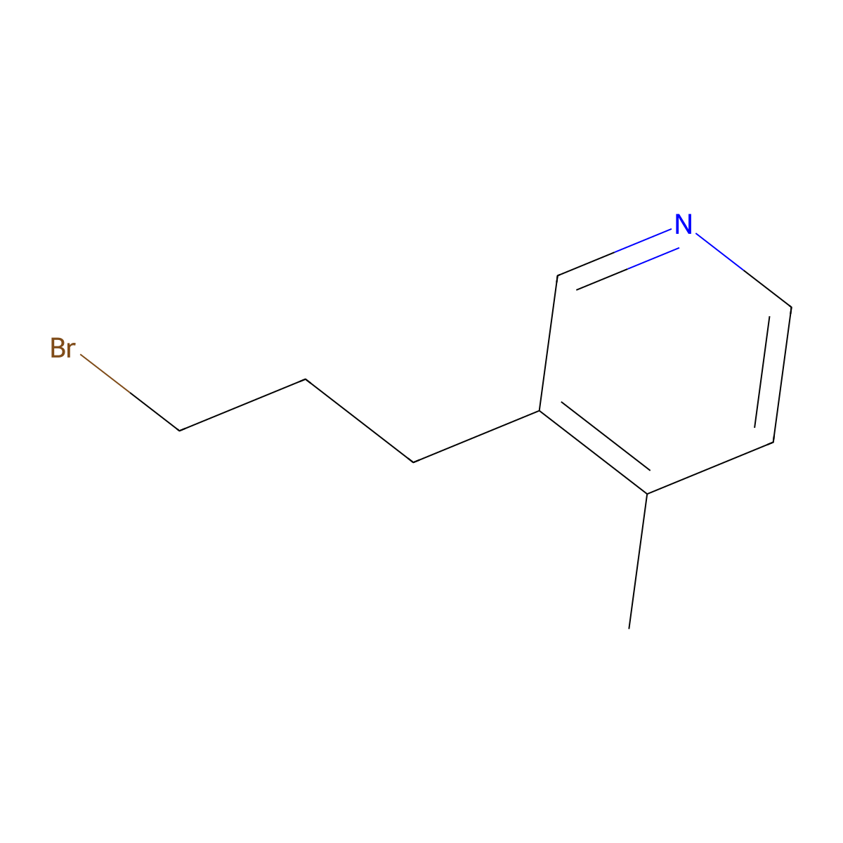 3-(3-Bromopropyl)-4-methylpyridine molecular structure, CAS 1504422-93-8
